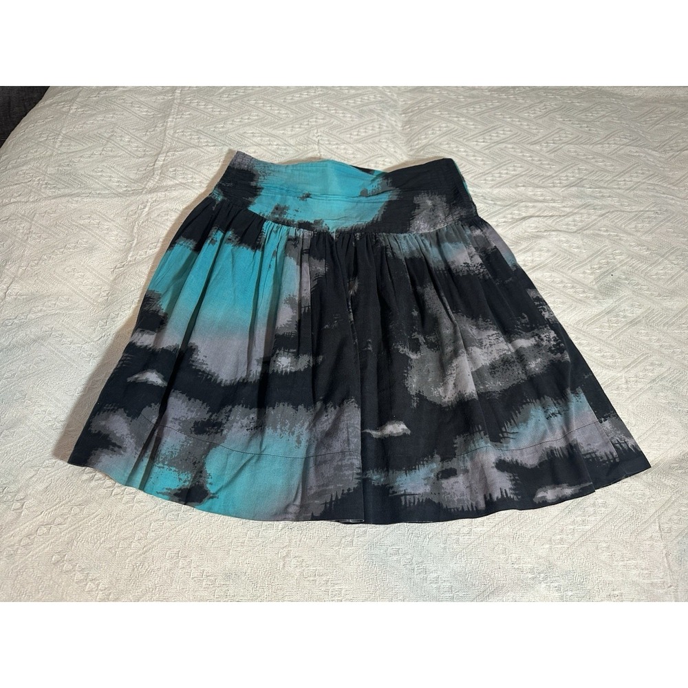 DKNYC Blue Black Gray Cotton Skirt Size medium Fit
